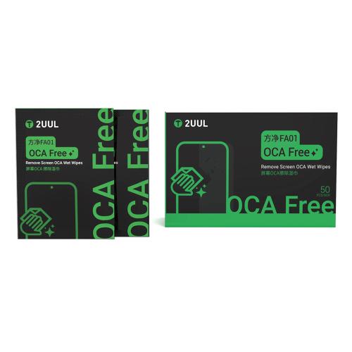 CONFEZIONE SALVIETTE UMIDIFICATE 2UUL FA01 RIMUOVI COLLA OCA (50PZ)