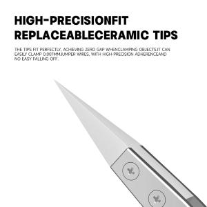 PINZA IN CERAMICA LUOWEI IS-50 PUNTA DIRITTA SPECIFICA PER MICROSALDATURA