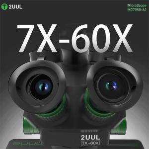 MICROSCOPIO 2UUL MC7060-A1 TRINOCULARE 7-60X CON INTERFACCIA 0.5CTV E BASE IN ALLUMINIO