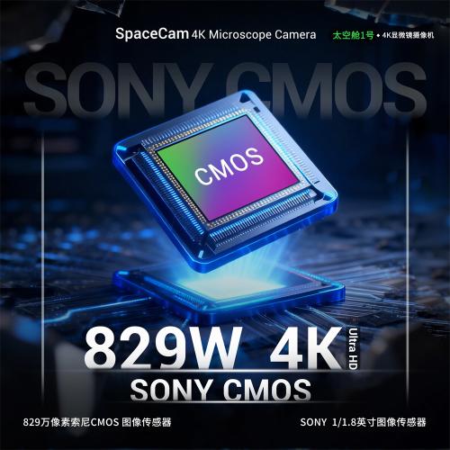 TELECAMERA MICROSCOPICA INDUSTRIALE 4K 2UUL MS01 SPACECAM VERDE