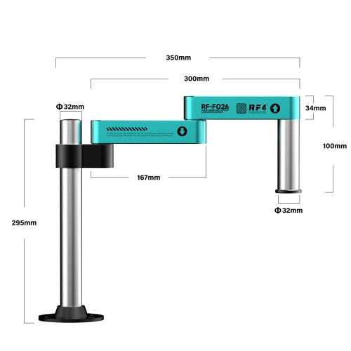 SUPPORTO DI SOSTEGNO PER MICROSCOPIO RF4 RF-FO26 CON BRACCIO OSCILLANTE UNIVERSALE