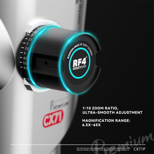 MICROSCOPIO RF4 CX71 PREMIUM TRINOCULARE 6.5-65X CON INTERFACCIA 0.5CTV