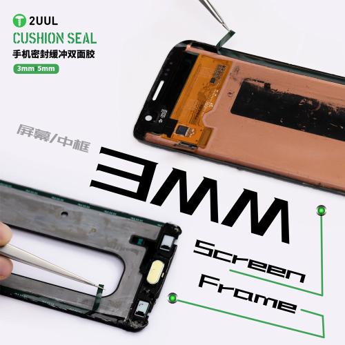 NASTRO BIADESIVO 2UUL CS01 PER FRAME E BACK COVER 3mm NERO (5PZ)