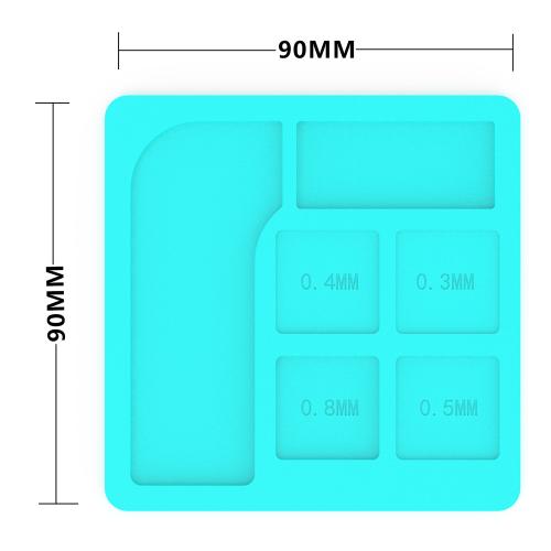 PIANO DA LAVORO RF4 RF-P020 TAPPETINO IN SILICONE NERO 90*90mm