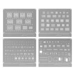 STENCIL PER REBALLING IC CHIP IPHONE SERIES 8-16 2UUL BG01 (Set 4pz)