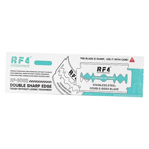 KIT LAMA IN ACCIAIO INOSSIDABILE CON LAMA A DOPPIA FACCIA RF4 RF-BD02 (100 PZ)