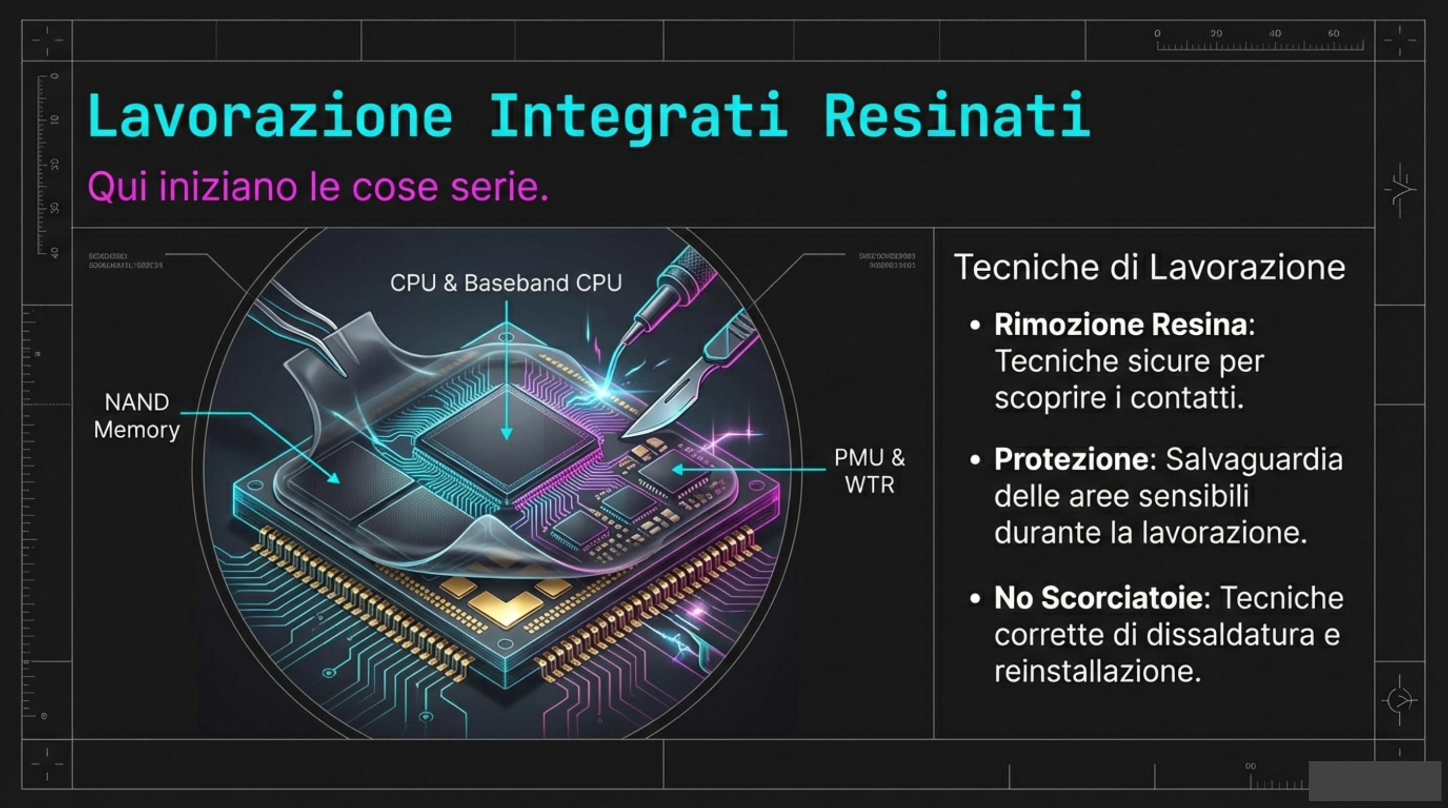 Slide: Lavorazione integrati resinati