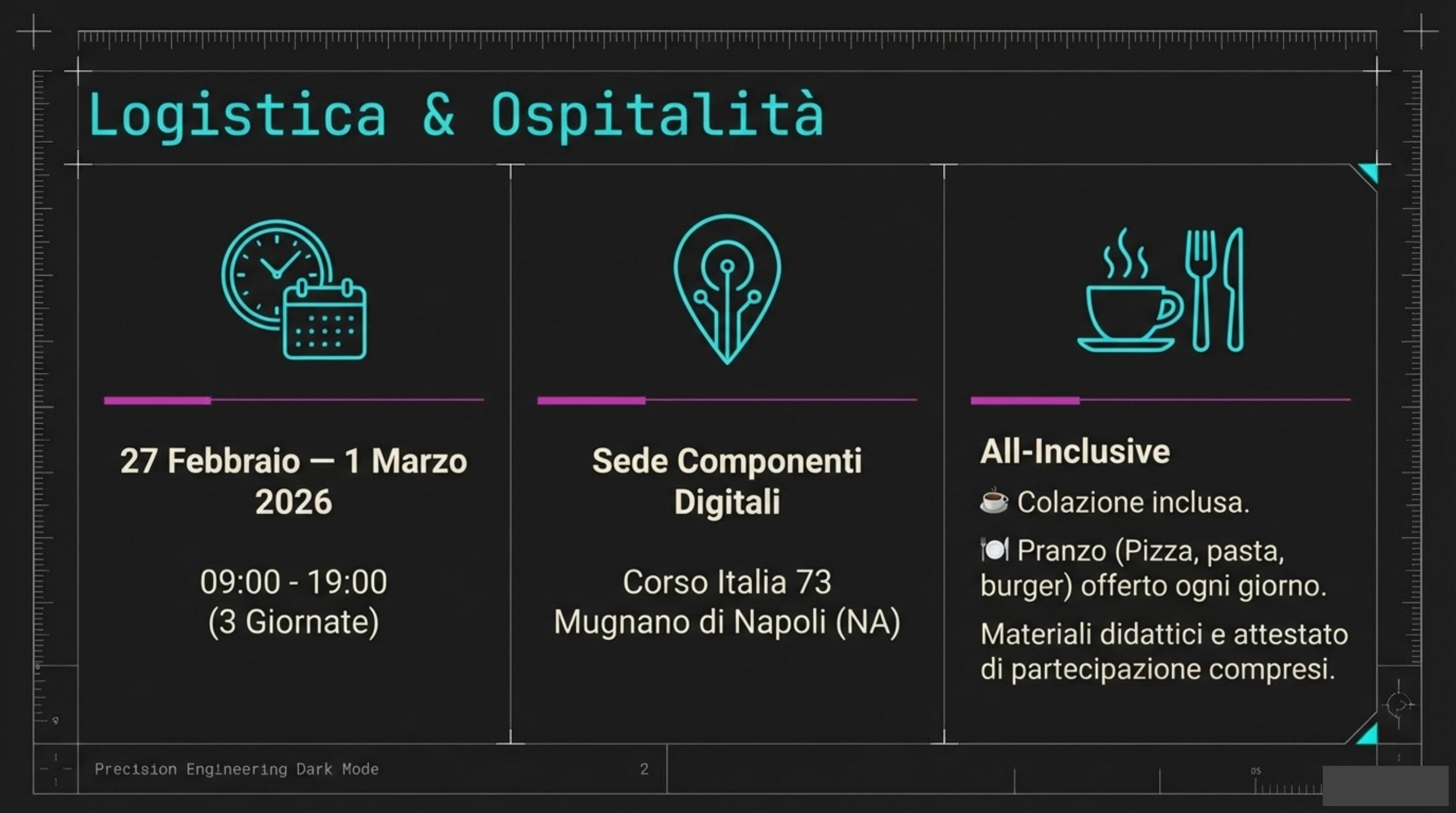 Slide: Logistica e ospitalit�