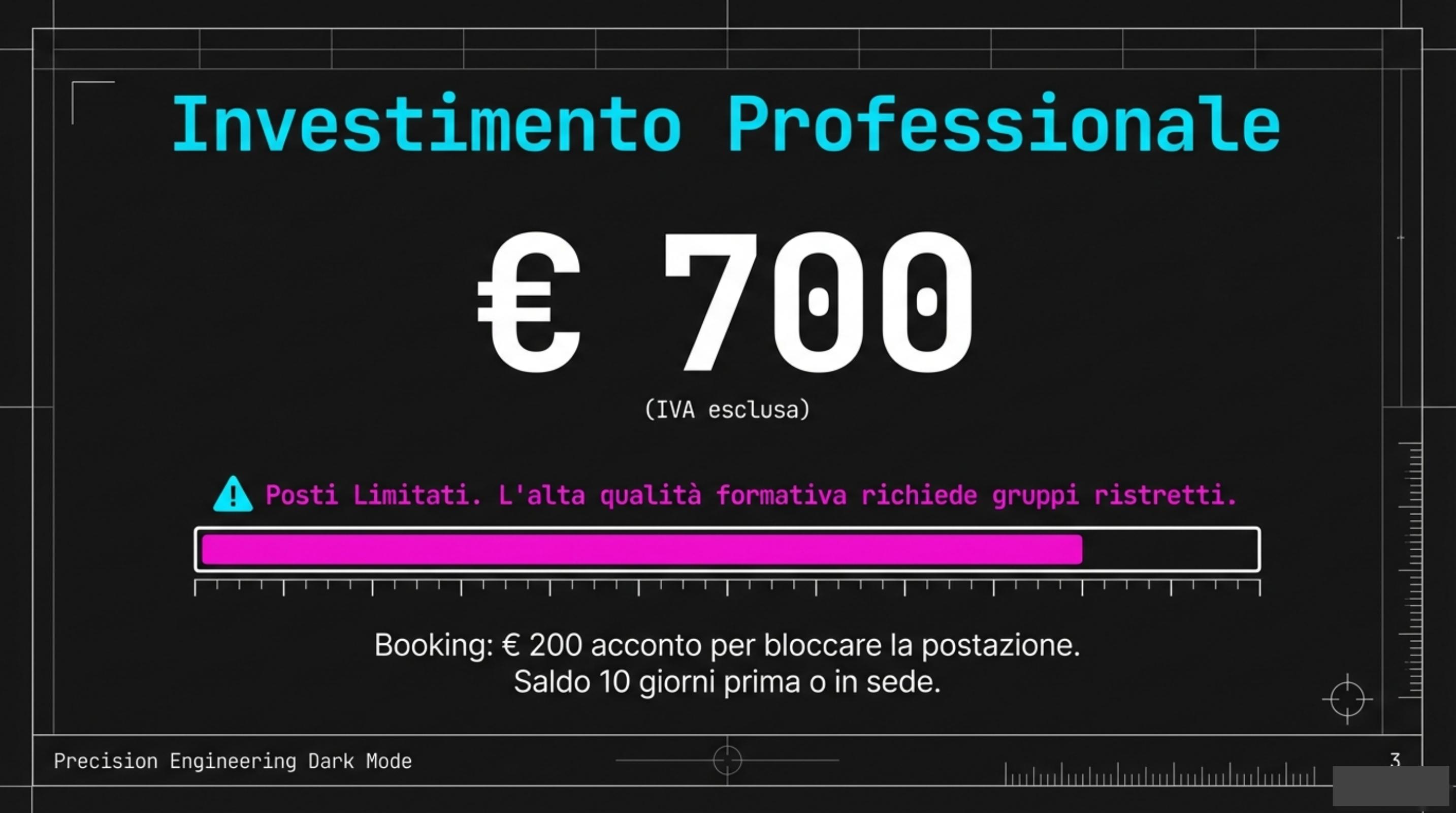 Slide: Dettagli prenotazione corso