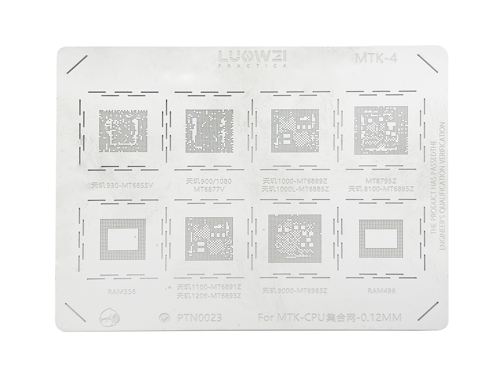 STENCIL PER REBALLING IC CHIP LUOWEI MTK-4 PTN0023
