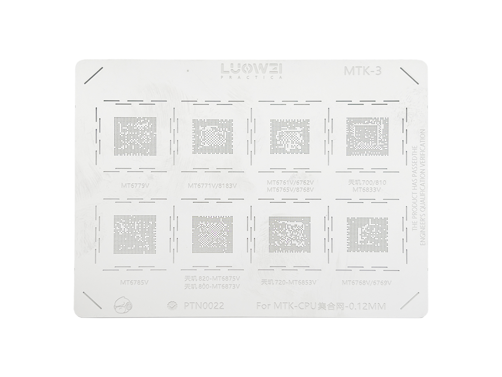 STENCIL PER REBALLING IC CHIP LUOWEI MTK-3 PTN0022