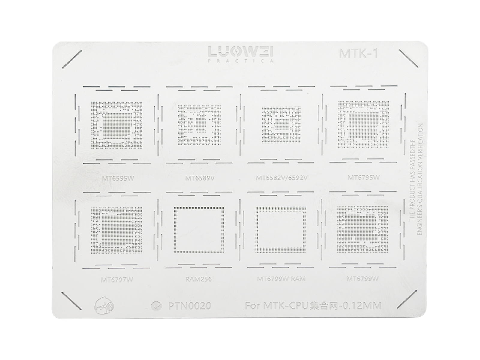 STENCIL PER REBALLING IC CHIP LUOWEI MTK-1 PTN0020