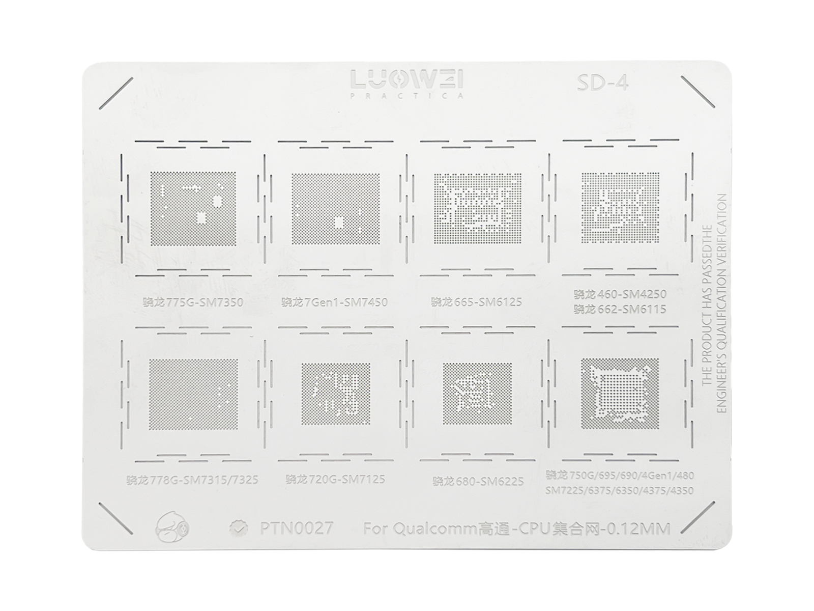 STENCIL PER REBALLING IC CHIP LUOWEI SD-4 PTN0027