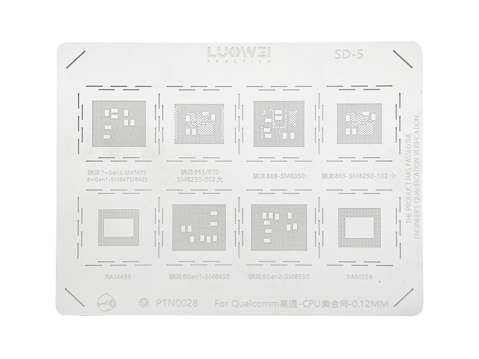 STENCIL PER REBALLING IC CHIP LUOWEI SD-5 PTN0028
