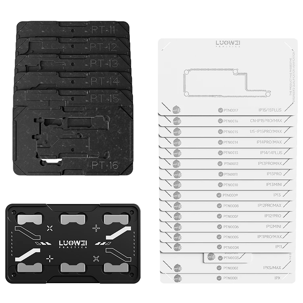 KIT PIATTAFORME REBALLING LUOWEI PT01 PER LAYER SCHEDA MADRE IPHONE X -15 SERIES