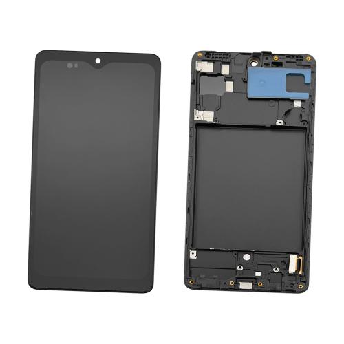 DISPLAY LCD PER SAMSUNG A715F A71 NERO CON FRAME (OLED) (S/S)