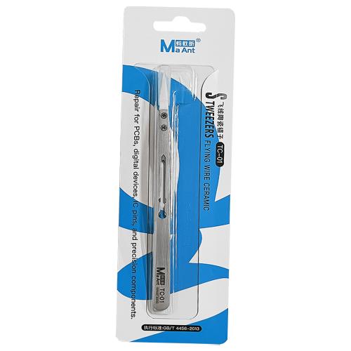 PINZA MAANT TC-01 ANTISTATICA CON PUNTA DRITTA IN CERAMICA