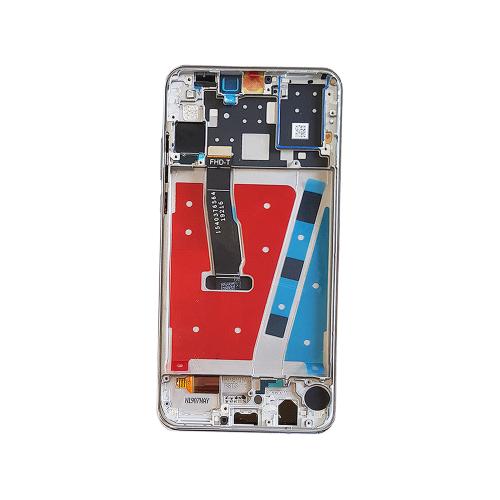 BILDSCHIRM LCD FUR HUAWEI P30 LITE WEISS MIT RAHMEN 48MP (COG)