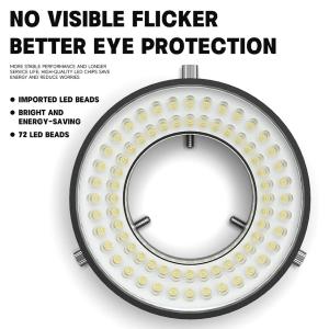 LAMPADA PER MICROSCOPIO LUOWEI LS03 72 LED CON LUMINOSITÀ REGOLABILE