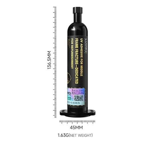 COLLA PER RIPARAZIONI FRAME A POLIMERARIZZAZIONE UV LUOWEI LW-128 TRASPARENTE 30ml