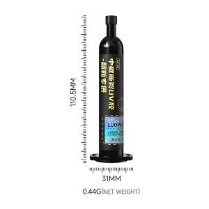 COLLA PER RIPARAZIONI FRAME A POLIMERARIZZAZIONE UV LUOWEI LW-128 TRASPARENTE 10ml