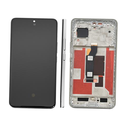 BILDSCHIRM LCD FUR HUAWEI HONOR 90 5G REA-NX9 SILVER MIT RAHMEN (AMOLED)