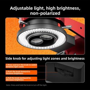 LAMPADA PER MICROSCOPIO YCS 6558 144 LED CON ILLUMINAZIONE A ZONE