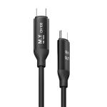 CAVO TYPE-C + TYPE-C M.Y. CH-100 CONVERSIONE PROTOCOLLO RICARICA RAPIDA 100W 1.2M NERO 
