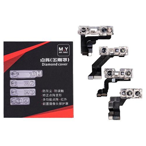 PROTEZIONE MAGNETICA FOTOCAMERA ANTERIORE / DOT MATRIX / INFRARED  M.Y PER IPHONE X-17 PRO MAX