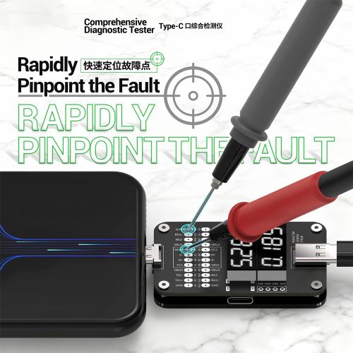 TESTER DOCK RICARICA 2UUL PW32 PER RILEVAMENTO GUASTI TYPE-C 