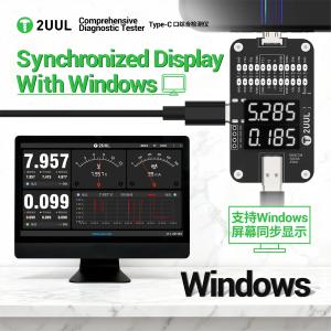 TESTER DOCK RICARICA 2UUL PW32 PER RILEVAMENTO GUASTI TYPE-C 
