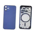 BACK COVER PER IPHONE 12   MINI BLU CON FRAME COMPATIBILE
