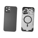 AKKUDECKEL RUCKSEITE BACKCOVER FUR IPHONE 12 PRO MAX SCHWARZ MIT RAHMEN KOMPATIBEL