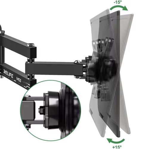 SUPPORTO DI SOSTEGNO VESA RELIFE MS3 CON INCLINAZIONE REGOLABILE E ROTAZIONE A 360° PER DISPLAY LCD DA 14 A 27 POLLICI