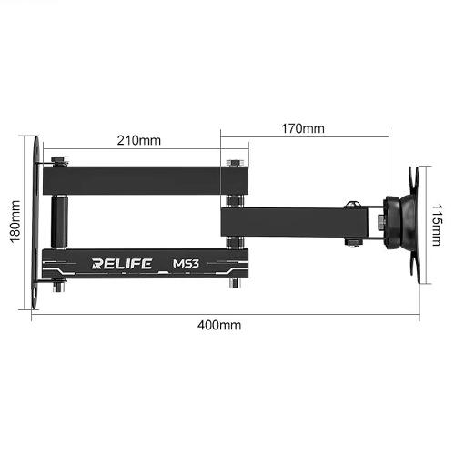 SUPPORTO DI SOSTEGNO VESA RELIFE MS3 CON INCLINAZIONE REGOLABILE E ROTAZIONE A 360° PER DISPLAY LCD DA 14 A 27 POLLICI