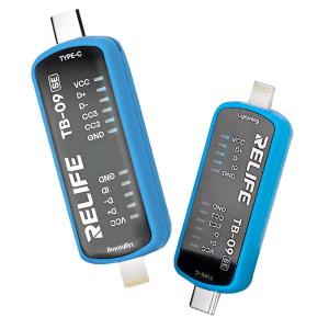 TESTER DOCK RICARICA RELIFE TB-09 SE CON RILEVAMENTO AUTOMATICO TYPE-C / LIGHTNING 
