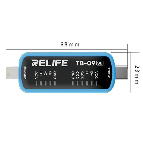 TESTER DOCK RICARICA RELIFE TB-09 SE CON RILEVAMENTO AUTOMATICO TYPE-C / LIGHTNING 