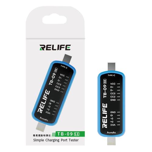 TESTER DOCK RICARICA RELIFE TB-09 SE CON RILEVAMENTO AUTOMATICO TYPE-C / LIGHTNING 
