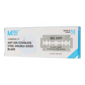 KIT LAMA IN ACCIAIO INOSSIDABILE CON LAMA A DOPPIA FACCIA MAANT (50 PZ)