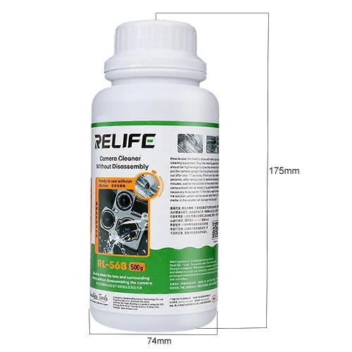 RELIFE RL-568 LIQUIDO 500G PER PULIZIA FOTOCAMERA AD ULTRASUONI 