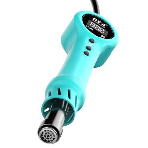 PISTOLA AD ARIA CALDA RF4 RF-H12 CON DISPLAY DIGITALE E BASE DI SUPPORTO 800W