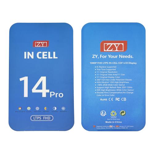 DISPLAY LCD PER IPHONE 14 PRO  NERO (INCELL ZY-FFHD IC Intercambiabile) 120Hz