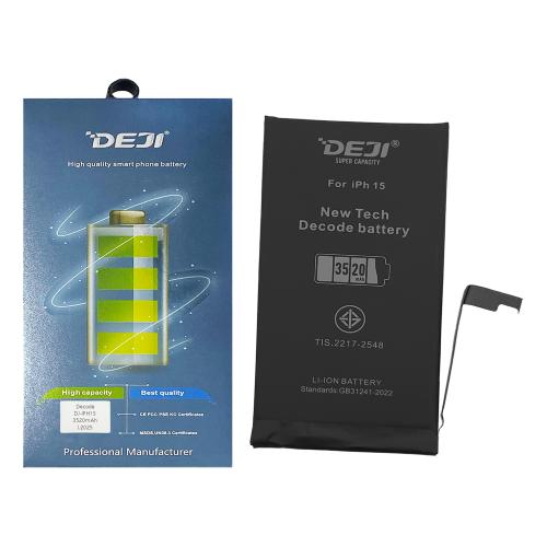 BATERIA PARA IPHONE 15 (DEJI) AUTODIAGNOSTICABLE AUMENTO 3520mAh