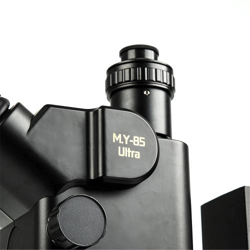 MICROSCOPIO M.Y 85 ULTRA TRINOCULARE 6.3-68X CON INTERFACCIA 0.4CTV - NERO