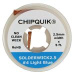 FILO INTRECCIATO DISSALDANTE IN RAME CHIPQUIK SOLDERWICK2.5 2.5mm 5ft NO-CLEAN