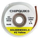 FILO INTRECCIATO DISSALDANTE IN RAME CHIPQUIK SOLDERWICK1.5 1.5mm 5ft NO-CLEAN