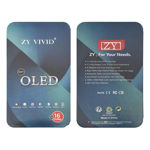 BILDSCHIRM LCD FUR IPHONE 16 PRO MAX SCHWARZ (SOFT OLED ZY IC Austauschbar)