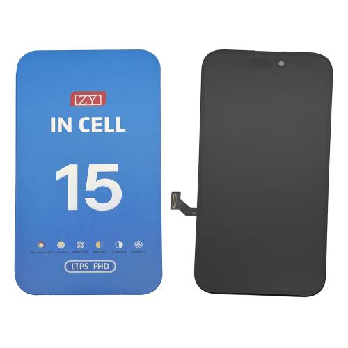 PANTALLA LCD PARA IPHONE 15 NEGRO (INCELL ZY LTPS IC Cambiable) 