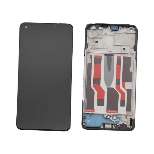 BILDSCHIRM LCD FUR OPPO RENO 8 LITE / RENO 6 Z / RENO 7 Z SCHWARZ MIT RAHAMEN (AMOLED) 