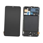 BILDSCHIRM LCD FUR SAMSUNG A705F A70 SCHWARZ MIT RAHMEN (OLED) (O/S)